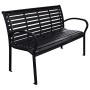 Steel and WPC garden bench black 116 cm by , garden benches - Ref: Foro24-319578, Price: 140,99 €, Discount: %