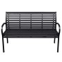 Banco de jardín acero y WPC negro 116 cm de , Bancos de jardín - Ref: Foro24-319578, Precio: 144,38 €, Descuento: %