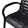 Steel and WPC garden bench black 116 cm by , garden benches - Ref: Foro24-319578, Price: 140,99 €, Discount: %