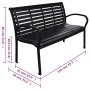 Steel and WPC garden bench black 116 cm by , garden benches - Ref: Foro24-319578, Price: 140,99 €, Discount: %