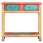 Hand painted solid mango wood console table 80x35x75 cm by vidaXL, Side tables - Ref: Foro24-286159, Price: 199,24 €, Discoun...