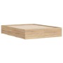 Cama con cajones madera ingeniería roble Sonoma 140x200 cm de , Camas y somieres - Ref: Foro24-3207275, Precio: 194,04 €, Des...