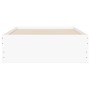 White engineered wood bed with drawers 90x200 cm by , Beds and slatted bases - Ref: Foro24-3207294, Price: 136,25 €, Discount: %