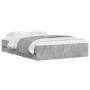 Cama con cajones madera ingeniería gris hormigón 135x190 cm de , Camas y somieres - Ref: Foro24-3207311, Precio: 184,45 €, De...