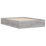 Cama con cajones madera de ingeniería gris Sonoma 135x190 cm de , Camas y somieres - Ref: Foro24-3207313, Precio: 192,27 €, D...