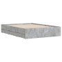 Cama con cajones madera ingeniería gris hormigón 135x190 cm de , Camas y somieres - Ref: Foro24-3207311, Precio: 184,45 €, De...