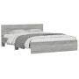 Sonoma gray headboard bed frame and LED lights 160x200 cm by , Beds and slatted bases - Ref: Foro24-3207600, Price: 192,51 €,...