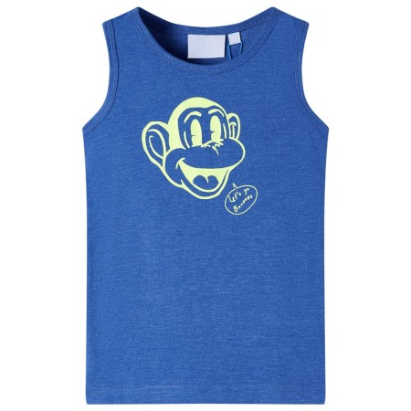 Blaues Melange-Tanktop für Kinder 128 von , Kinder-T-Shirts - Ref: Foro24-11662, Preis: 7,68 €, Rabatt: %