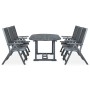 Set de comedor de jardín 7 piezas madera maciza de acacia gris de vidaXL, Conjuntos de jardín - Ref: Foro24-47278, Precio: 55...