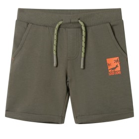 Kindershorts mit Kordelzug dunkel khaki 92 von , Kinderhosen - Ref: Foro24-12199, Preis: 10,99 €, Rabatt: %