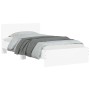 Estructura de cama con cabecero y luces LED blanco 100x200 cm de , Camas y somieres - Ref: Foro24-838799, Precio: 122,38 €, D...