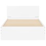 Estructura de cama con cabecero y luces LED blanco 100x200 cm de , Camas y somieres - Ref: Foro24-838799, Precio: 122,38 €, D...