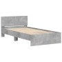 Estructura de cama cabecero luces LED gris hormigón 100x200 cm de , Camas y somieres - Ref: Foro24-838802, Precio: 117,67 €, ...