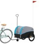 Black and blue iron bicycle trailer 45 kg by , Bicycle trailers - Ref: Foro24-94149, Price: 82,99 €, Discount: %