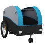 Black and blue iron bicycle trailer 45 kg by , Bicycle trailers - Ref: Foro24-94149, Price: 82,99 €, Discount: %