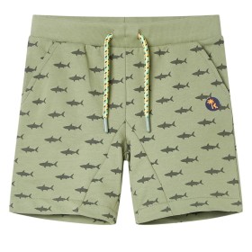 Kindershorts mit Kordelzug hellkhaki 116 von , Kinderhosen - Ref: Foro24-12326, Preis: 9,99 €, Rabatt: %