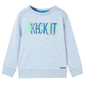 Children's sweatshirt soft blue melange 128 by , Kids T-shirts - Ref: Foro24-11972, Price: 10,99 €, Discount: %