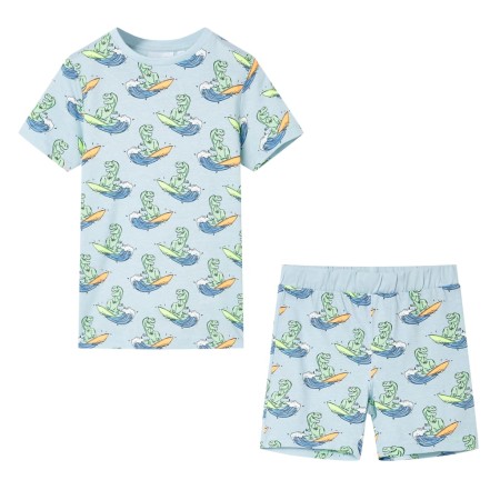 Kurzärmliger hellblauer Kinderpyjama 116 von , Kinderhosen - Ref: Foro24-11861, Preis: 12,92 €, Rabatt: %