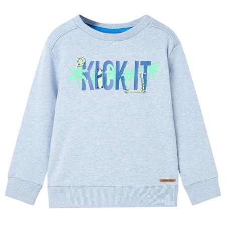 Children's sweatshirt soft blue mélange 104 by , Kids T-shirts - Ref: Foro24-11970, Price: 10,84 €, Discount: %