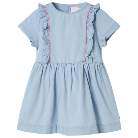 Kinderkleid mit weichen blauen Rüschen 140 von , Kinderkleider - Ref: Foro24-10908, Preis: 14,07 €, Rabatt: %