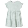 Vestido infantil de mangas con volantes verde menta 116 de , Vestidos de niños - Ref: Foro24-11511, Precio: 11,71 €, Descuent...