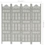 Hand-carved 4-panel room divider made of gray mango wood, measuring 160x165 cm. by vidaXL, Room dividers - Ref: Foro24-285322...