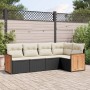 5-teiliges Gartenmöbel-Set und schwarze synthetische Rattankissen von , Gartensets - Ref: Foro24-3260026, Preis: 350,99 €, Ra...