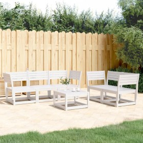 Garden sofa set 5 pieces solid white pine wood by , Garden sets - Ref: Foro24-3216996, Price: 490,38 €, Discount: %