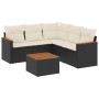 6-piece garden sofa set and black synthetic rattan cushions by , Garden sets - Ref: Foro24-3258367, Price: 369,46 €, Discount: %