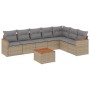 Gartensofa-Set mit beigen Kissen 8 Stück PE-Rattan von , Gartensets - Ref: Foro24-3258440, Preis: 559,33 €, Rabatt: %