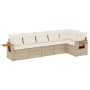 Garden sofa set with cushions 6 pieces beige synthetic rattan by , Garden sets - Ref: Foro24-3259230, Price: 504,87 €, Discou...