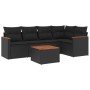 6-piece garden sofa set and black synthetic rattan cushions by , Garden sets - Ref: Foro24-3258352, Price: 420,99 €, Discount: %