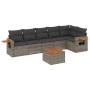 7-piece garden sofa set with gray PE rattan cushions by , Garden sets - Ref: Foro24-3259239, Price: 470,33 €, Discount: %