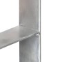 Anclajes de valla 6 uds acero galvanizado plateado 8x6x60 cm de vidaXL, Puntas para anclaje en el suelo - Ref: Foro24-145297,...