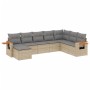 Gartensofa-Set mit beigen Kissen 8 Stück PE-Rattan von , Gartensets - Ref: Foro24-3259490, Preis: 544,95 €, Rabatt: %