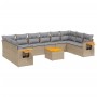 11-teiliges Gartensofa-Set mit beigen synthetischen Rattankissen von , Gartensets - Ref: Foro24-3259574, Preis: 737,70 €, Rab...