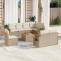 9-piece garden sofa set with beige synthetic rattan cushions by , Garden sets - Ref: Foro24-3259412, Price: 719,62 €, Discoun...