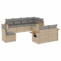 Gartensofa-Set mit beigen Kissen 8 Stück PE-Rattan von , Gartensets - Ref: Foro24-3259406, Preis: 625,69 €, Rabatt: %