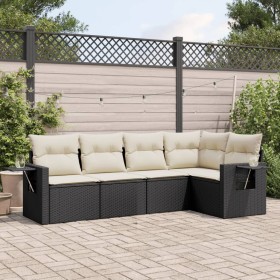 5-teiliges Gartenmöbel-Set und schwarze synthetische Rattankissen von , Gartensets - Ref: Foro24-3252463, Preis: 345,13 €, Ra...