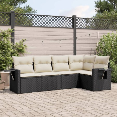 5-teiliges Gartenmöbel-Set und schwarze synthetische Rattankissen von , Gartensets - Ref: Foro24-3252463, Preis: 352,58 €, Ra...