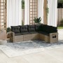 Set de muebles de jardín 6 pzas y cojines ratán sintético gris de , Conjuntos de jardín - Ref: Foro24-3252547, Precio: 456,39...