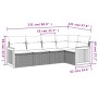 Gartensofa-Set mit Kissen, 5-teilig, graues synthetisches Rattan von , Gartensets - Ref: Foro24-3260030, Preis: 381,02 €, Rab...