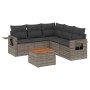 6-piece garden furniture set with gray synthetic rattan cushions by , Garden sets - Ref: Foro24-3256893, Price: 437,57 €, Dis...