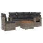 6-piece garden furniture set with gray synthetic rattan cushions by , Garden sets - Ref: Foro24-3256900, Price: 437,57 €, Dis...