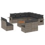 Set mit 12 Gartensofas mit Kissen synthetisches Rattangrau von , Gartensets - Ref: Foro24-3256956, Preis: 801,14 €, Rabatt: %