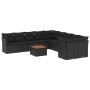 Set mit 11 Stück Gartensofas und Kissen synthetisches Rattan schwarz von , Gartensets - Ref: Foro24-3223850, Preis: 663,10 €,...