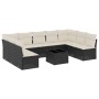 Set de sofás de jardín 10 pzas cojines ratán sintético negro de , Conjuntos de jardín - Ref: Foro24-3249915, Precio: 544,99 €...