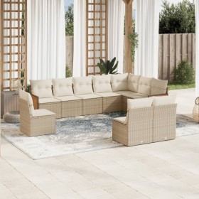 Set Gartensofas mit beigen Kissen 10 Stück synthetisches Rattan von , Gartensets - Ref: Foro24-3260154, Preis: 722,99 €, Raba...