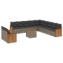 Set mit 12 Gartensofas mit Kissen synthetisches Rattangrau von , Gartensets - Ref: Foro24-3260219, Preis: 865,69 €, Rabatt: %