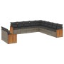 Set mit 11 Gartensofas und Kissen synthetisches Rattangrau von , Gartensets - Ref: Foro24-3260212, Preis: 812,04 €, Rabatt: %